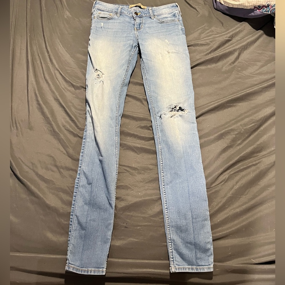 Hollister skinny jeans. With holes